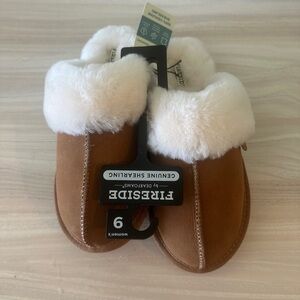 Dearfoams Fireside Shearling Slippers with Cream Fur